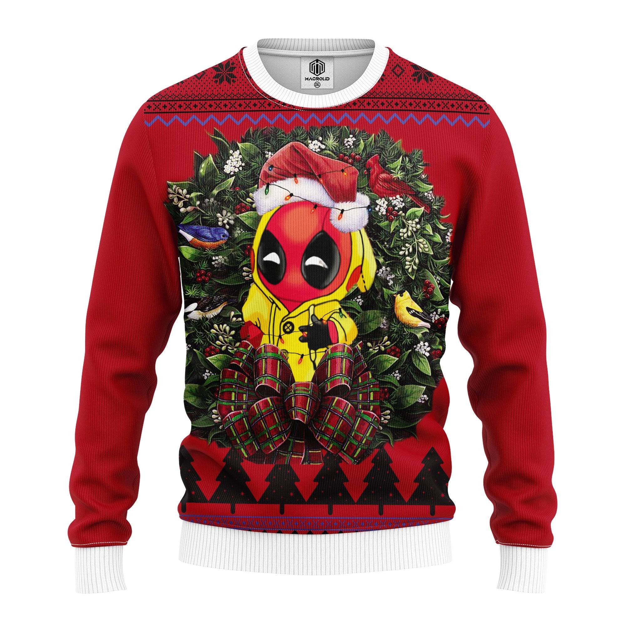 Pika Deadpool Noel Mc Ugly Christmas Sweater Thanksgiving Gift