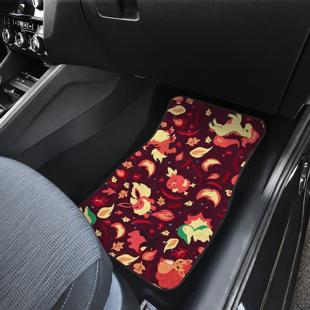 Pokemon Fire Front And Back Car Mats (Set Of 4)