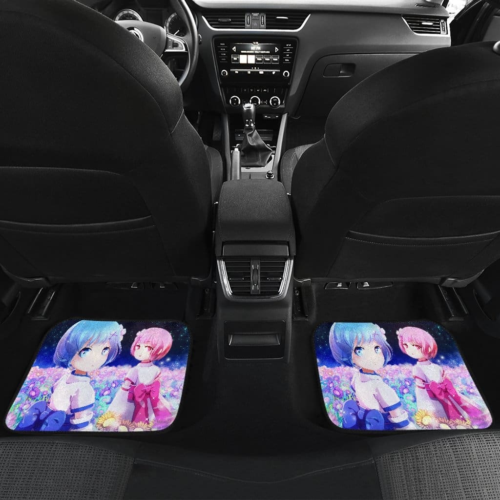 Rem And Ram Re:Zero Front And Back Car Mats (Set Of 4)