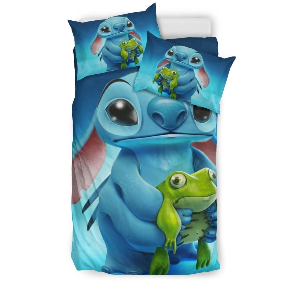 Stitch & Frog Bedding Set Duvet Cover And Pillowcase Set