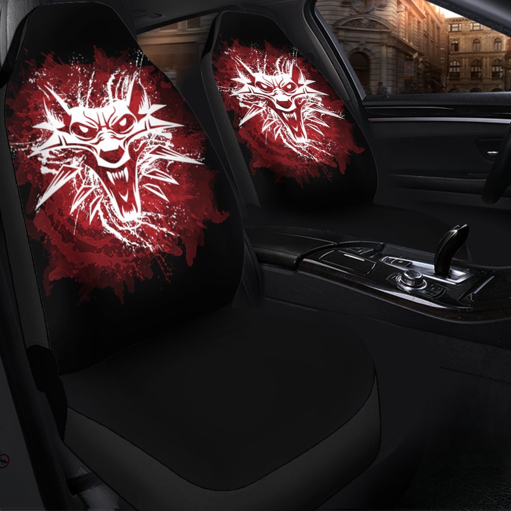 The Witcher Red Wolf Car Seat Covers Amazing Best Gift Idea