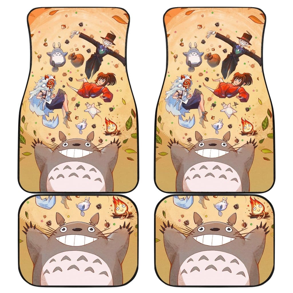 Totoro Front And Back Car Mats (Set Of 4)